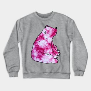 Pink Tie Dye Bear Crewneck Sweatshirt